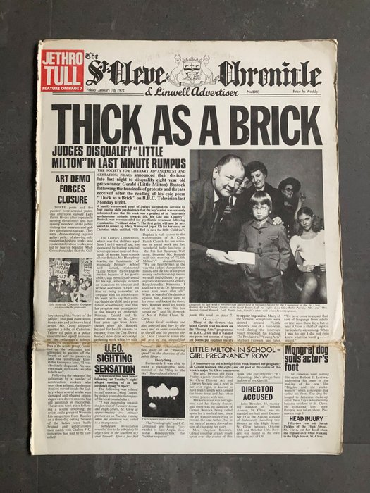 Jethro Tull - Thick As A Brick - LP Album - 1973
