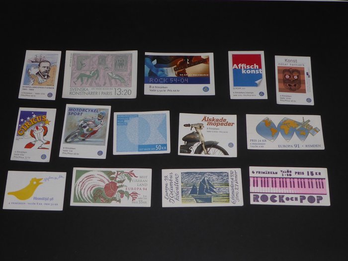 Sweden 1980/2000 - 45 mint stamp books, for a total of 1246 Kr