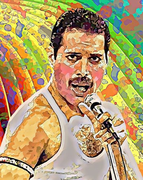 Freddie Mercury - Queen - Giclée - Original by artist Raffaele De Leo - Limited edition 4/15 - Kunstwerk / schilderij - Verschillende persingen - 2021/2021