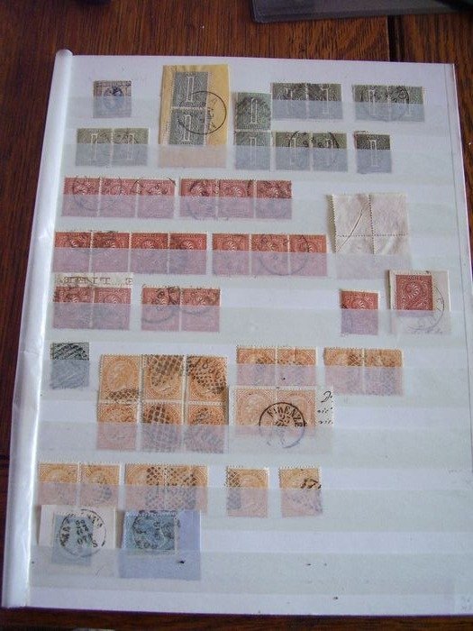 Italy Kingdom 1863/1891 - Small study on stamps of the period