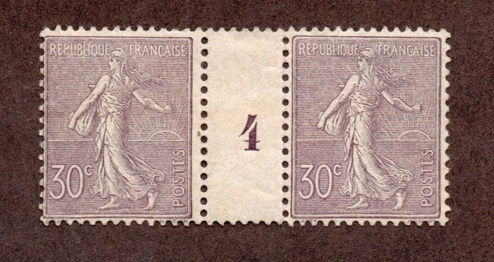 France - N°133, pair with vintage, mint**. VF. Value: €1400! RARE