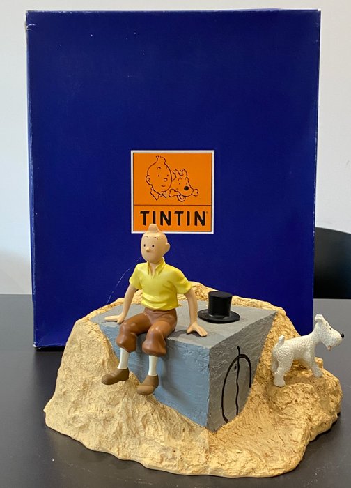 Tintin - Statuette Moulinsart 46102 - Tintin et la porte du tombeau - Les cigares du pharaon - (1998)