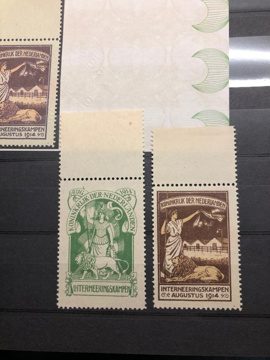 Niederlande 1916 - Internment camp stamps - NVPH IN1 + IN2