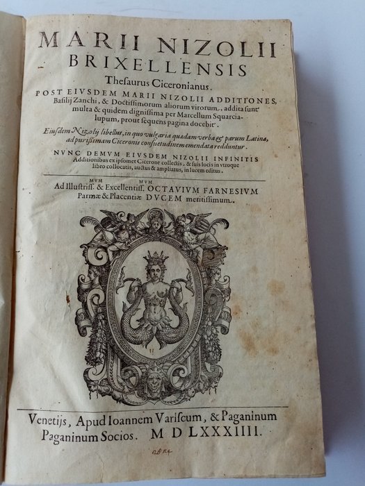 Mario Nizzoli - Marii Nizolii Brixellensis Thesaurus Ciceronianus - 1584