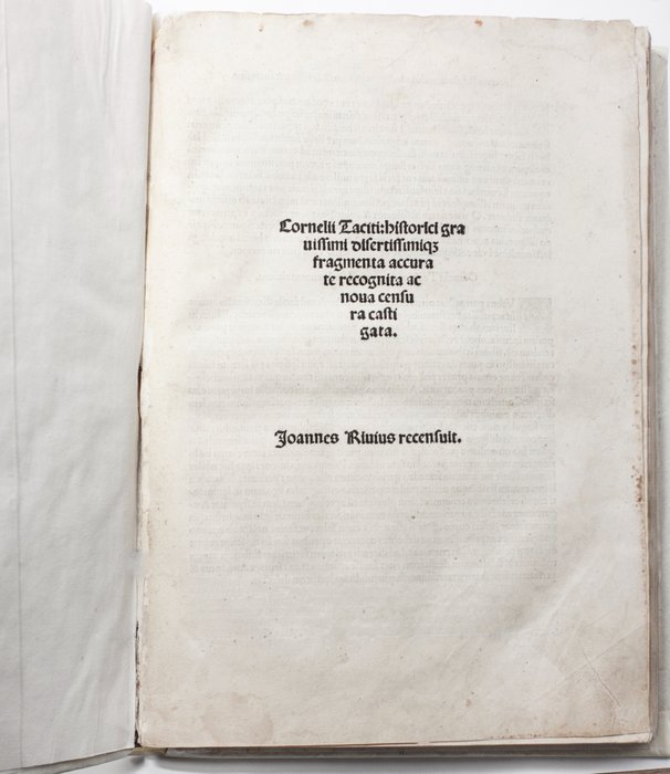 Tacitus / Rivius - Fragmenta - 1512
