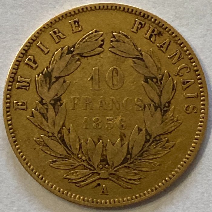France. Napoléon III (1852-1870). 10 Francs 1856-A, Paris