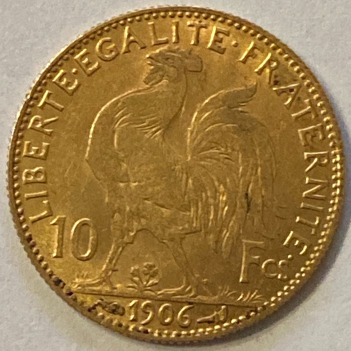 France. Third Republic (1870-1940). 10 Francs 1906 Marianne