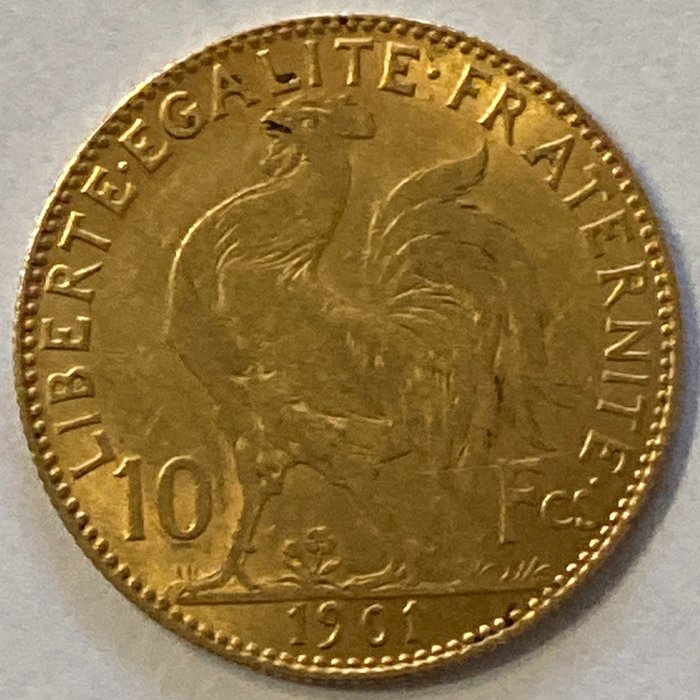 France. Third Republic (1870-1940). 10 Francs 1901 Marianne