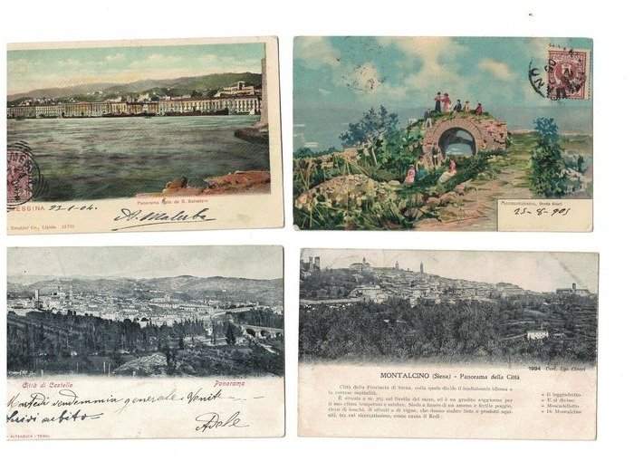 Italië - Stad en Landschap - Ansichtkaarten (Collectie van 60) - 1900
