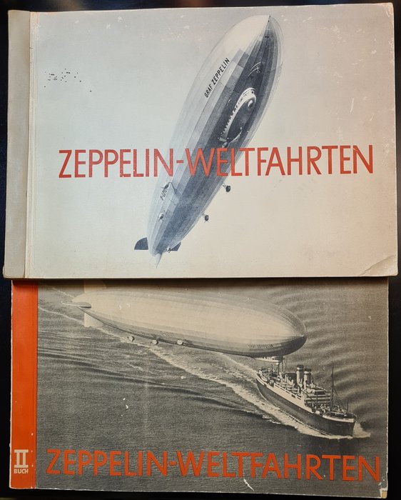 H. Luschnath - Zeppelin - Weltfahrten Band 1 und 2 ( Sammelalbum ) - 1933/1936