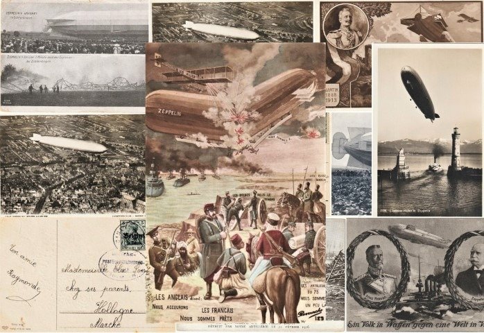 Zeppelin - Ansichtkaarten, Ansichtkaartenalbum (Collectie van 24) - 1908-1937