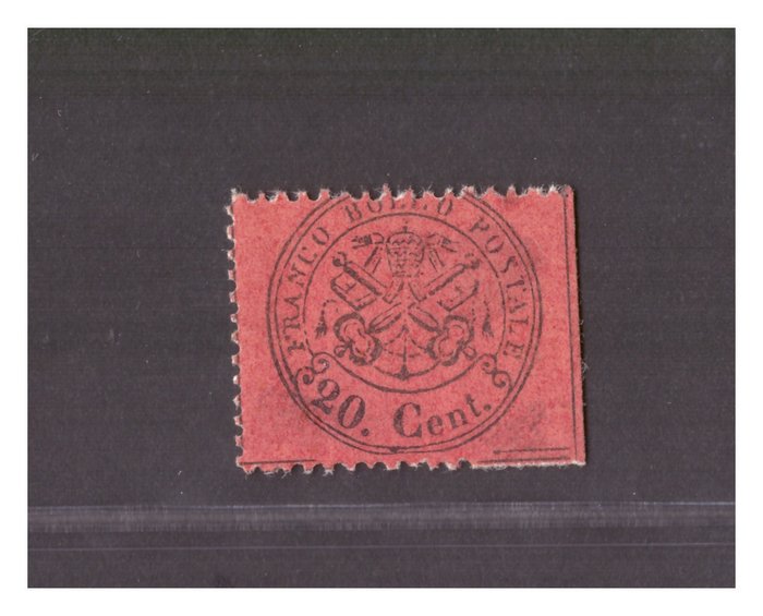 Italienische antike Staaten - Kirchenstaat 1868 - 20 cent. rosso bruno indiano - Sassone 27
