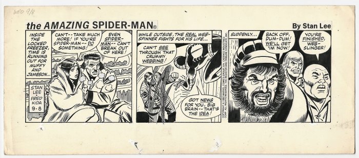 The Amazing Spider-Man # 9 - 8 - Original strip by Fred Kida and Stan Lee - Unique copy - (1982)