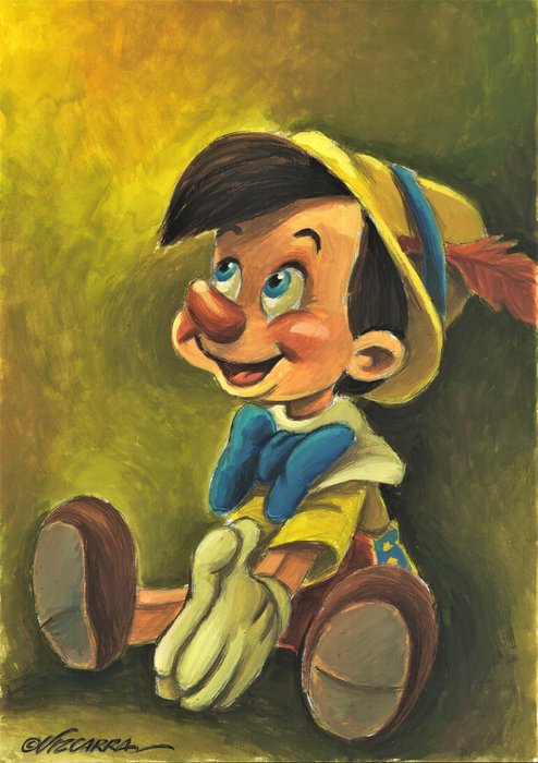 Pinocchio - Original Painting - Joan Vizcarra - Acrylic Art