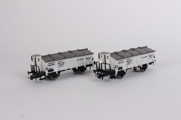 Fleischmann H0 - 591303 - Freight wagon set - Chemical hinged cover cars, epoch III - NS