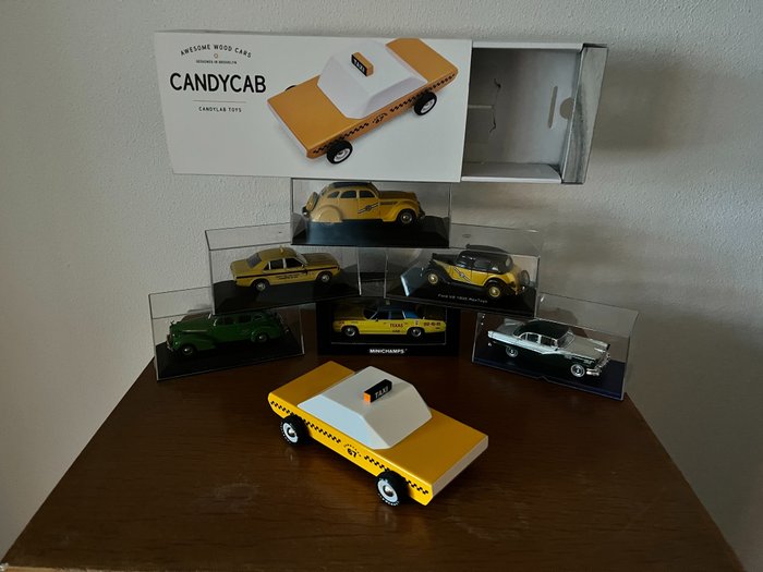 Minichamps, Rex Toys ea - 1:43 - 6 prachtige Taxi modellen en een concept toy Taxi