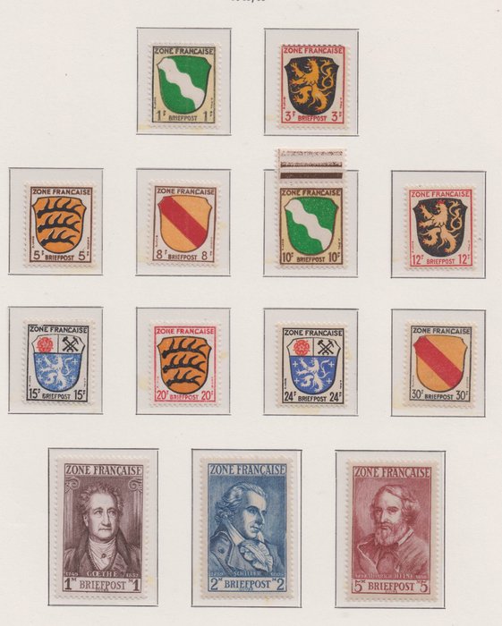 Allied Occupation - Germany (French zone) 1945/1949 - Only slightly incomplete collection