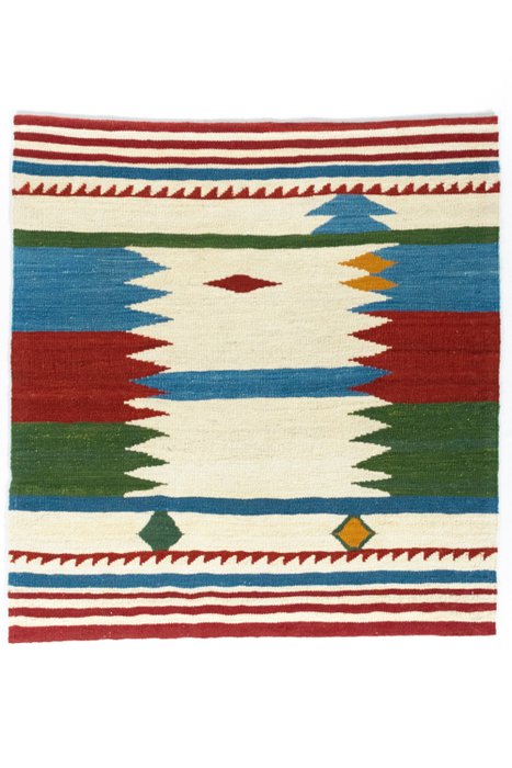 基里姆法尔斯 - 凯利姆平织地毯 - 121 cm - 114 cm