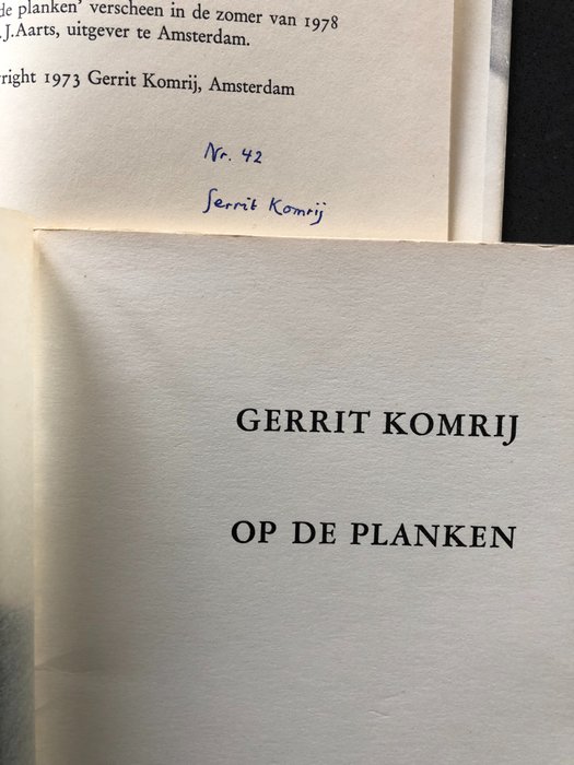 Bibliofiel; Gerrit Komrij - Op de planken - 1973/1978