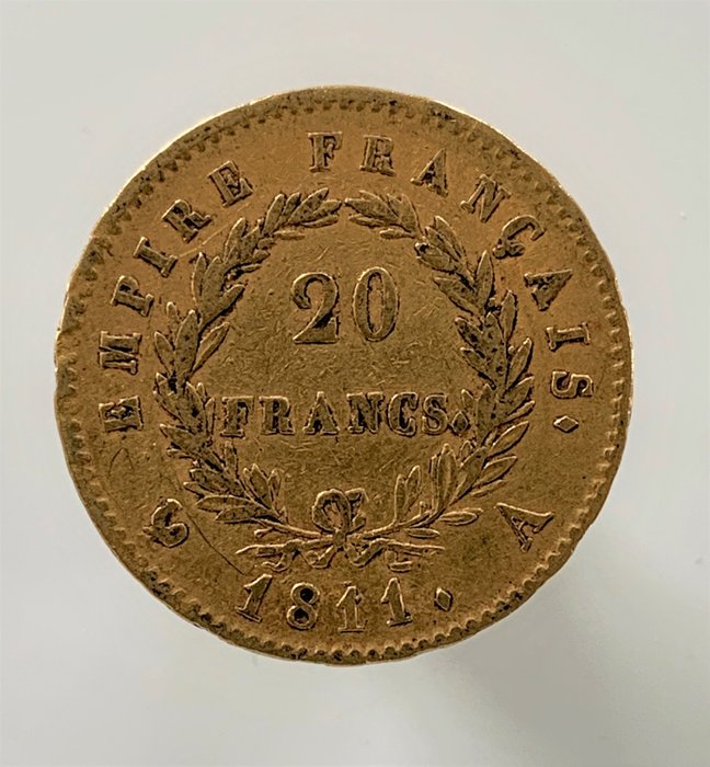 France. Napoléon I (1804-1814). 20 Francs 1811-A, Paris