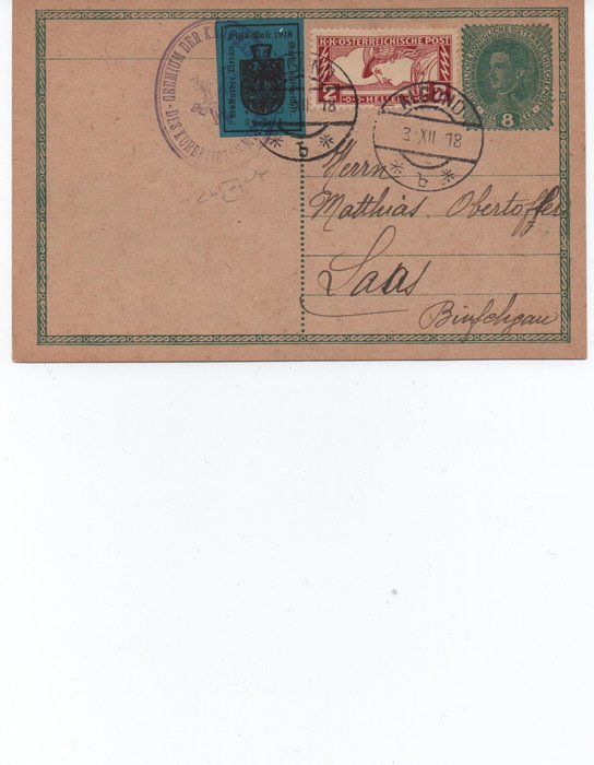 Italien - Meran 1918 - Austrian postcard - Sassone  7