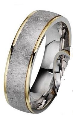 Preview of the first image of Gelbgold 750 und 950 Platinum - Ring - Pforzheim wedding ring manufactory.
