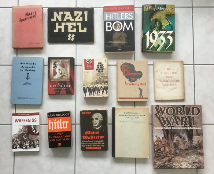 Karlsch Delaforce  e.a, - Lot 14 books, WOII, Nazi, Hitler - 1939/2007