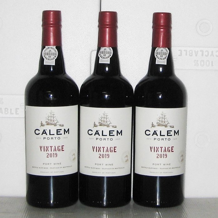 2019 Calem Vintage Port - 3 Bottles (0.75L)