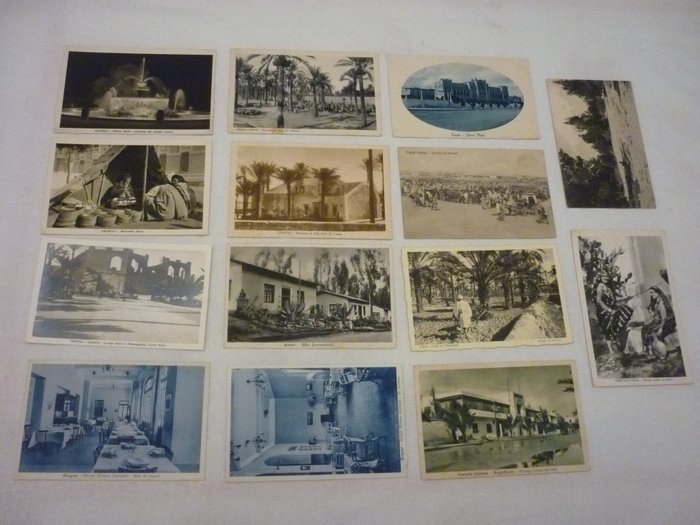 Fascism, Italy, East Africa, Colonies - Tripoli, Libya, Somalia - lot of WW2 postcards (Group of 14) - 1930-1940