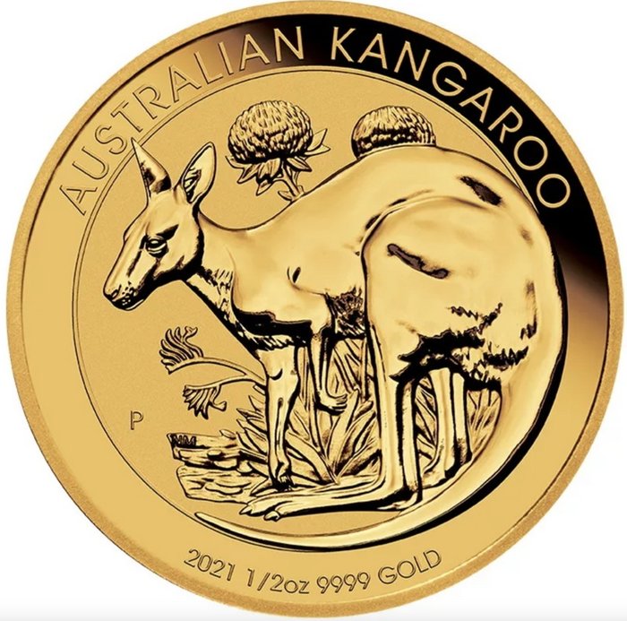 Australia. 50 Dollars 2021 Kangaroo - 1/2 oz