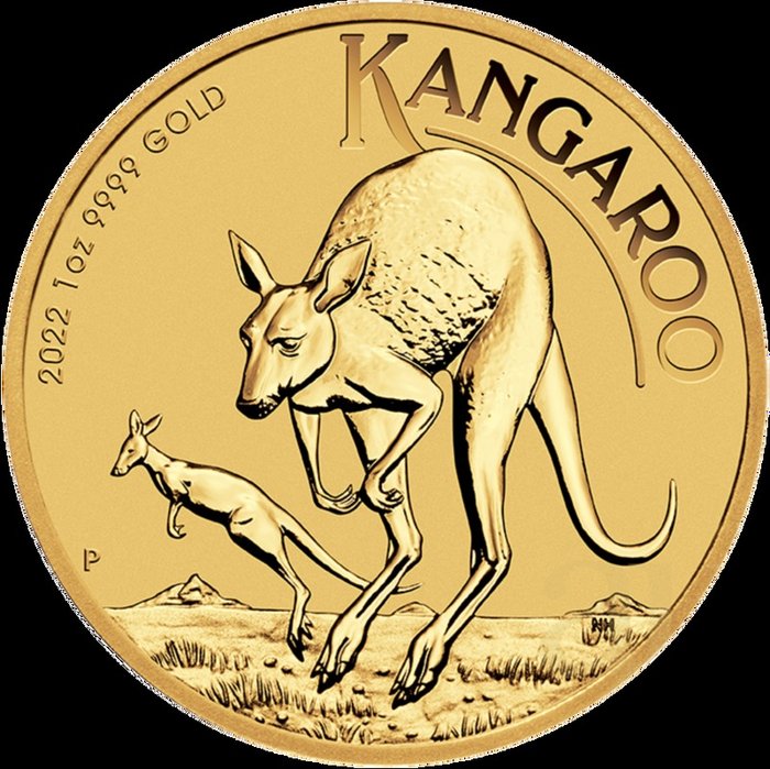 Australien. 100 Dollars 2022 Kangaroo - 1 oz