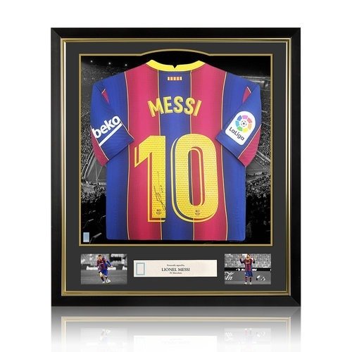 MATCH ISSUE Lionel Messi gesigneerd FC Barcelona shirt 2020/21 - Ingelijst