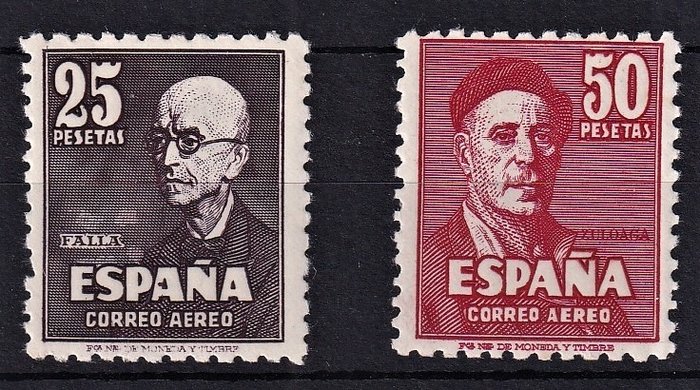 Spain 1947/1947 - Falla and Zuloaga - edifil 1015/1016
