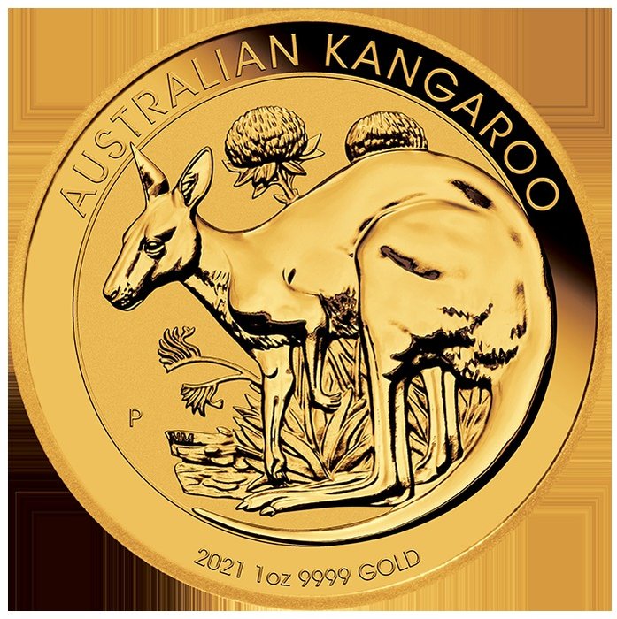 Australië. 100 Dollars 2021 Kangaroo - 1 oz