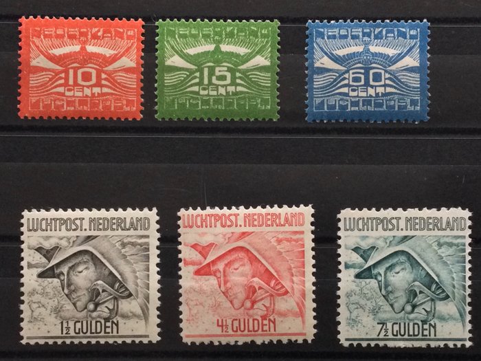 Niederlande 1921/1929 - Various Airmail - LP1/LP3 + LP6/LP8