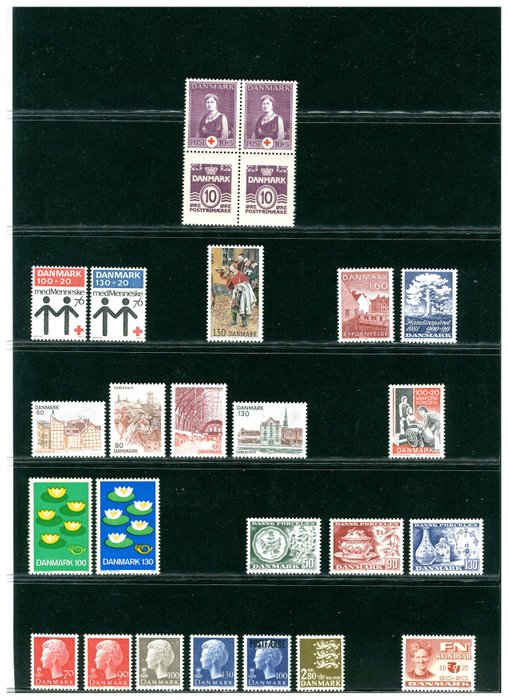 Denmark - Faroer 1975/2001 - Selection of stamps, souvenir sheets and booklets of the period.