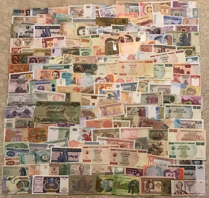 Monde - 200 banknotes - Various dates