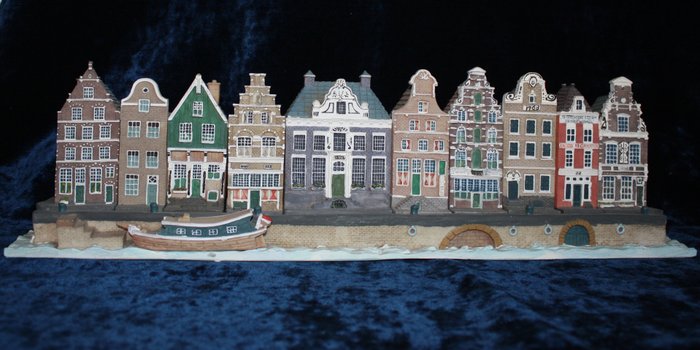 Blokker - Miniatuur grachtenhuizen ("Blokker huisjes") Amsterdam (11) - Hars/polyester