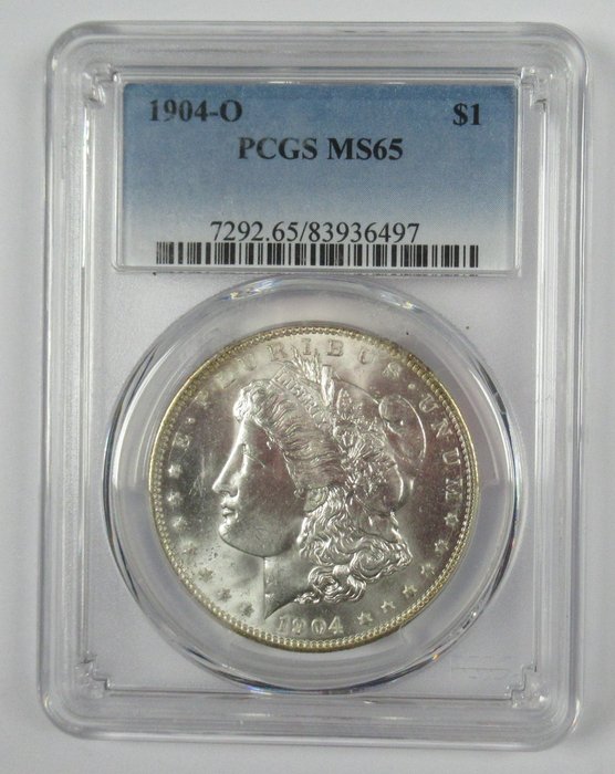 United States. 1 Dollar (Morgan) 1904-O New Orleans in PCGS MS65 Slab
