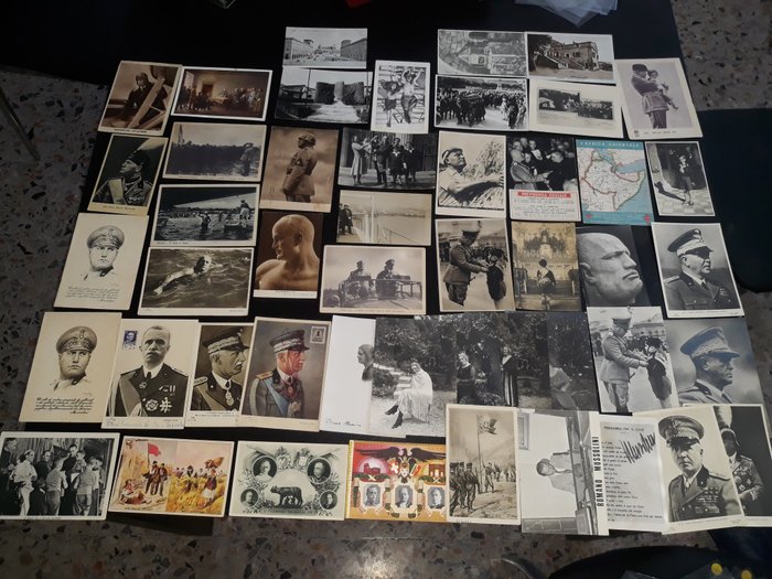 Italië - ansichtkaarten en foto's uit de WO II-historische en politieke periode - Ansichtkaarten, catolina en foto's (Collectie van 48) - 1933