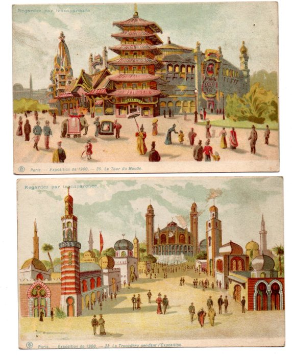 Frankrijk - Parijse tentoonstellingen van 1900-1925-1931 en 1937 - Ansichtkaarten (Set van 69) - 1900-1937