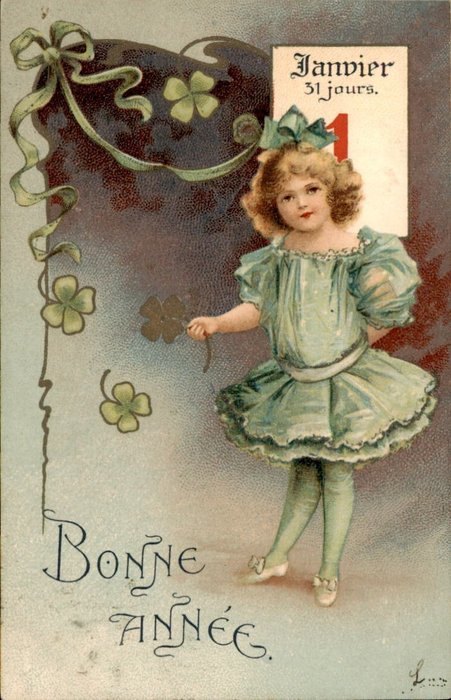 Diverse landen - Fantasie, Nieuwjaar - Ansichtkaarten (Collectie van 63) - 1900-1935