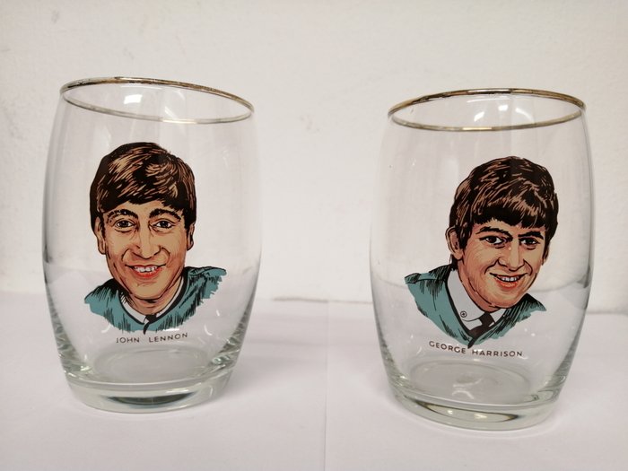 Beatles - 2x Glasses - Official merchandise memorabilia item - 1964/1964