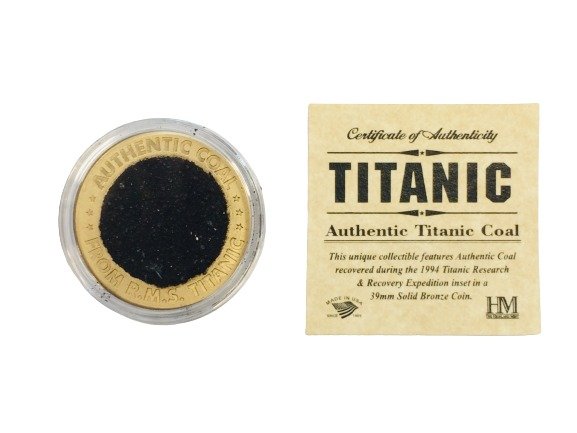 R.M.S TITANIC - Authentic & Original Coal from the RMS TITANIC - With Certificate of Authenticity L.