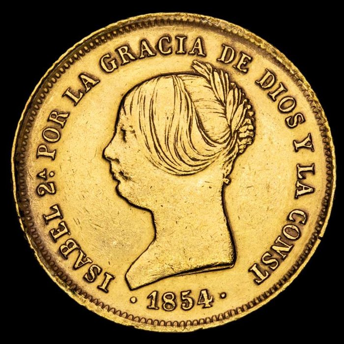 Spain. Isabel II (1833-1868). 100 Reales - Madrid, 1854.