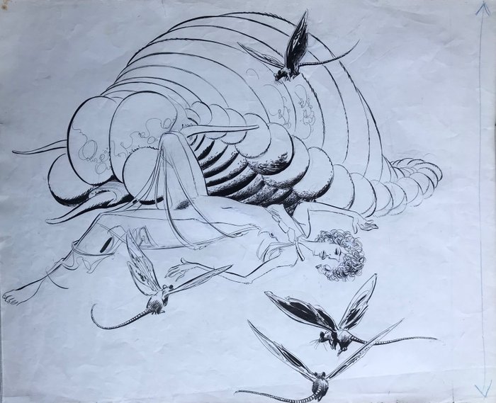 Gillon, Paul - Couverture originale Les Naufragés du temps T6 -  Les maitres rêveurs - (1978)