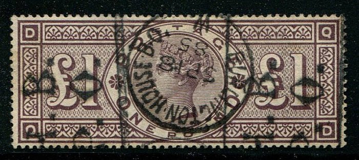 Großbritannien 1884 - £1 brown-lilac watermark Crowns