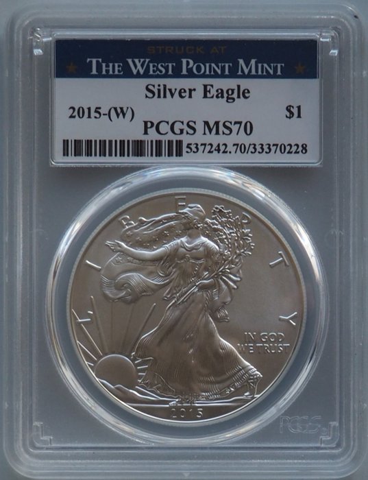 United States. 1 Dollar 2015 W Silver Eagle PCGS MS 70