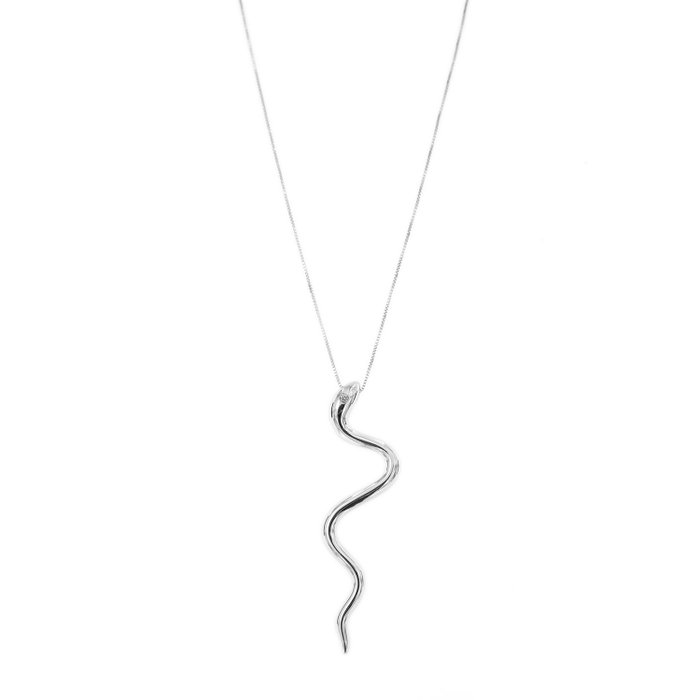 Image 3 of 18 kt. White gold - Necklace with pendant - 0.02 ct Diamond