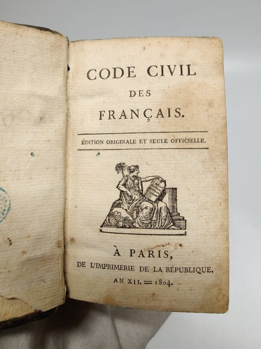 Napoléon Bonaparte - Code civil des Français [Première édition] - 1804